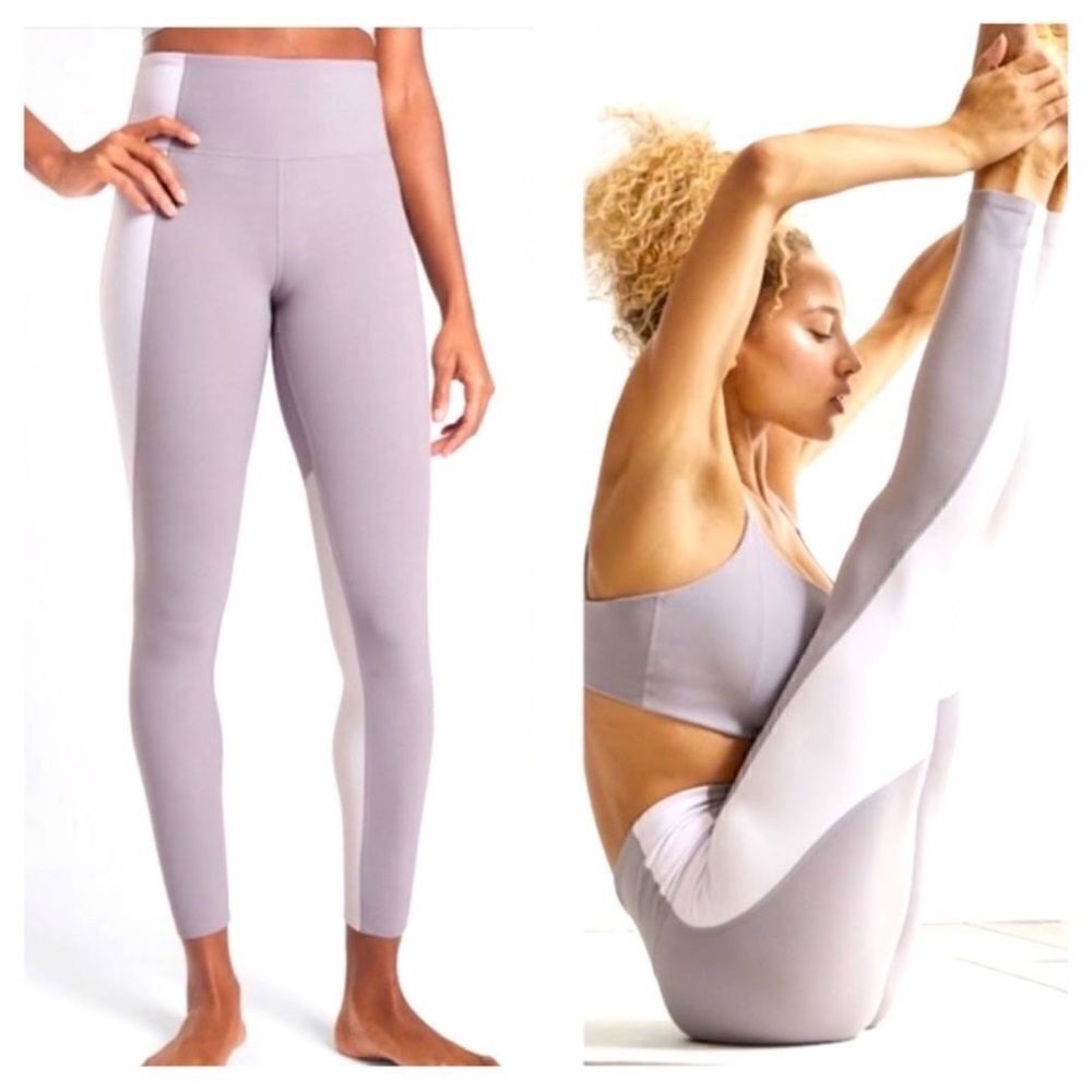 Athleta Elation Asym 7/8 Tight In 3 color block S